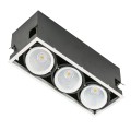 Lampa sufitowa Wpuszczana Biały, czarny Vertico Triple 4000K LED GL7108-3/3X18W 4000K WH+BL ITALUX