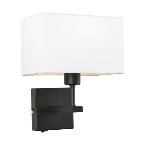 Kinkiet Przyłóżkowy Czarny mat Norte E27 WL-1122-1-A-BM-RC-WH ITALUX