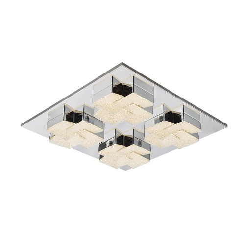 Lampa sufitowa Plafony Chrom, srebrny Clarise LED MX15083-4B-56W ITALUX