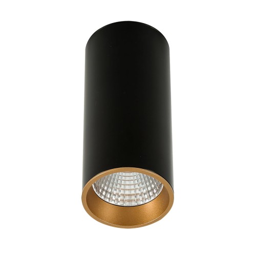 Lampa sufitowa Natynkowa Czarny, złoty Moldes Big BL/GO Ceiling 3000K LED SLC7392/12W 3000K BL+GO ITALUX