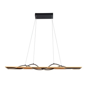 Lampa wisząca Czarny piaskowany Conato LED PND-23848-30W-BK-GD ITALUX