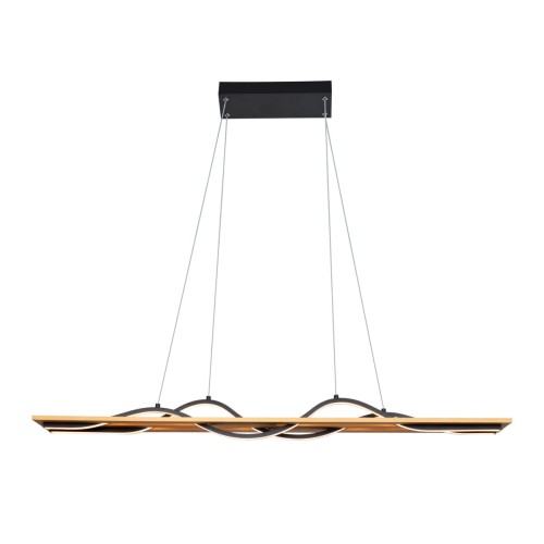 Lampa wisząca Czarny piaskowany Conato LED PND-23848-30W-BK-GD ITALUX