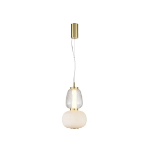 Lampa wisząca Piaskowany złoty z połyskiem Eris LED PND-98374-18W-GD ITALUX