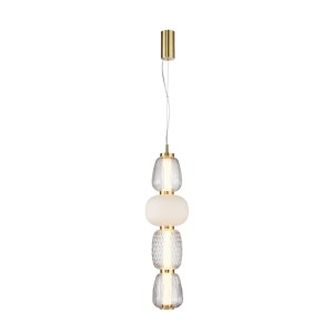 Lampa wisząca Piaskowany złoty z połyskiem Eris LED PND-98374-32W-GD ITALUX