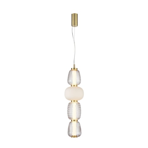Lampa wisząca Piaskowany złoty z połyskiem Eris LED PND-98374-32W-GD ITALUX