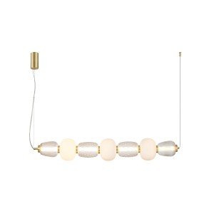 Lampa wisząca Piaskowany złoty z połyskiem Eris LED PND-98374-42W-GD ITALUX