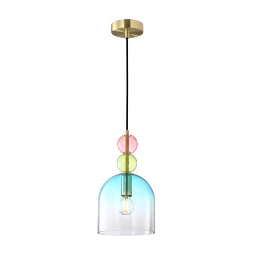 Lampa wisząca Piaskowany złoty z połyskiem Manso E14 PND-37462A-MC-GD ITALUX