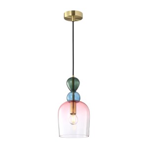 Lampa wisząca Piaskowany złoty z połyskiem Manso E14 PND-37462B-MC-GD ITALUX