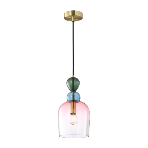 Lampa wisząca Piaskowany złoty z połyskiem Manso E14 PND-37462B-MC-GD ITALUX