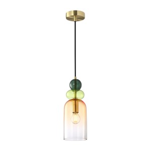 Lampa wisząca Piaskowany złoty z połyskiem Manso E14 PND-37462C-MC-GD ITALUX