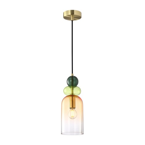 Lampa wisząca Piaskowany złoty z połyskiem Manso E14 PND-37462C-MC-GD ITALUX