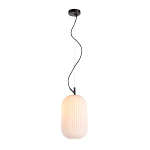 Lampa wisząca Czarny mat Rues E27 PND-64536C-M-BL-OPA ITALUX