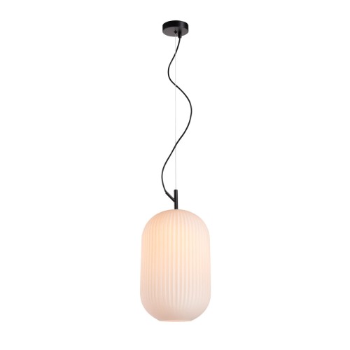 Lampa wisząca Czarny mat Rues E27 PND-64536D-L-BL-OPA ITALUX