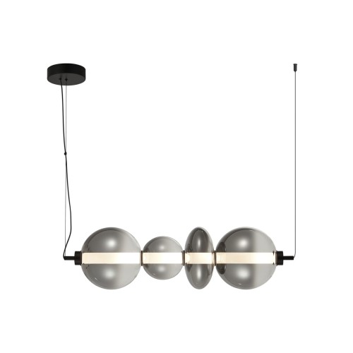 Lampa wisząca Czarny mat Sonte LED PND-24352-36W-BK-SG ITALUX