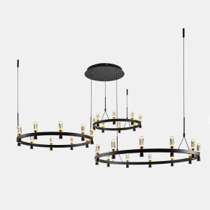Lampa wisząca Czarny, złoty Almelo LED PND-83812-60 ITALUX