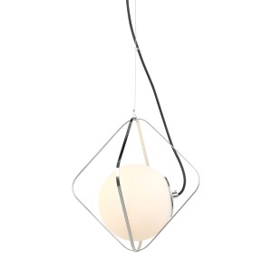 Lampa wisząca Chrom, czarny Canto E27 PEN-5696-1-BKCR ITALUX
