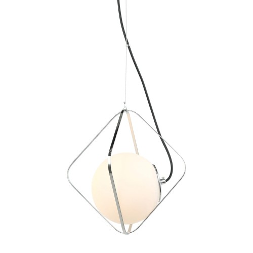 Lampa wisząca Chrom, czarny Canto E27 PEN-5696-1-BKCR ITALUX