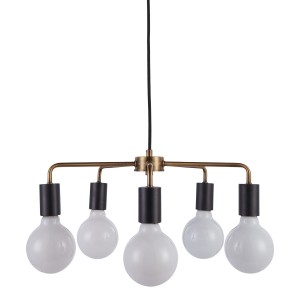 Lampa wisząca Czarny mat, złoty Irina E27 MD-BR1721401-D5-G/B ITALUX