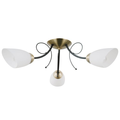 Lampa wisząca Czarny, brąz antyczny Cristina E27 PND-6706-3 ITALUX