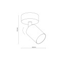 Lampa sufitowa reflektorek na podsufitce TOP CZARNY 1 5739 TK Lighting