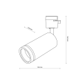 Lampa reflektor na szynę 1 fazowy TRACER GU10 BIAŁY RING 6898 TK Lighting