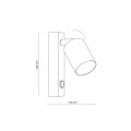 Kinkiet lampa ścienna z włącznikiem TOP BRĄZ 1 4872 TK Lighting