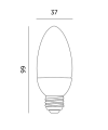 Żarówka świeczka LED SW 6W E27 barwa ciepła KASWE276WCB2 Kobi