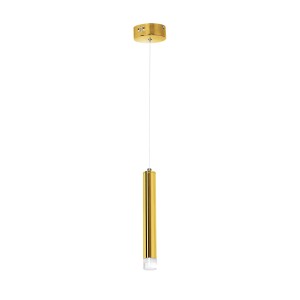 Lampa wisząca GOLDIE 5W LED złota rurka ze zintegrowanym źródłem światła Milagro