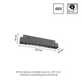 Lampa na szynoprzewód do systemu SHIFT GRID S 12W WLD+40011 Spectrum