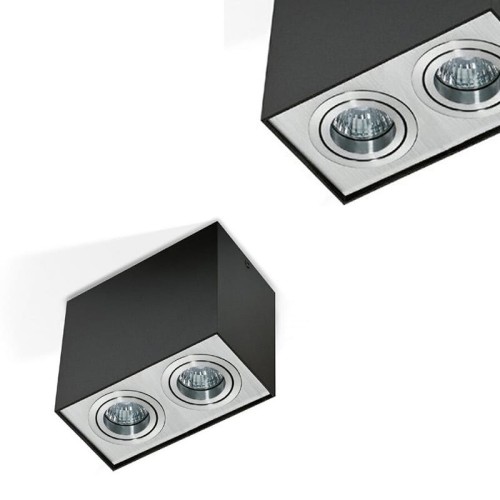 Lampa wewnętrzna / natynkowa ELOY 2 czarny / aluminium AZ1355 Azzardo