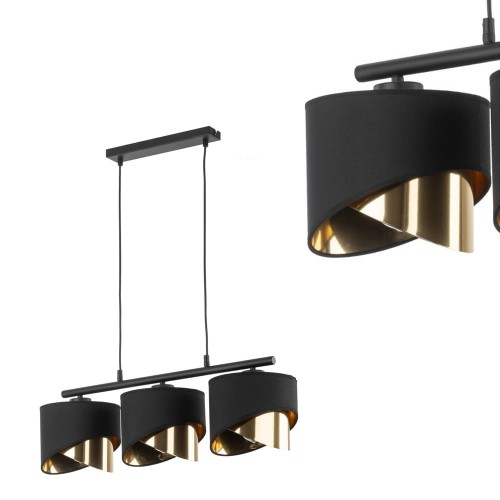 Lampa wisząca GRANT 3 - punktowa Czarno złoty 4824 TK Lighting