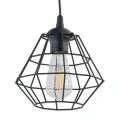 Lampa wisząca DIAMOND NEW BLACK pojedynczy zwis z drucianym, czarnym kloszem TK Lighting