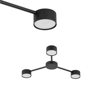 Lampa sufitowa AVIA BLACK 3 PŁ 4689 TK Lighting
