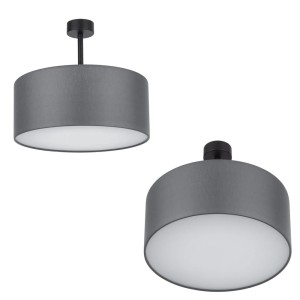 Lampa sufitowa RONDO GRAPHITE okrągła grafitowa do jadalni / salonu TK Lighting