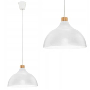 Lampa wisząca CAP WHITE biała w stylu skandynawskim do salonu jadalni TK Lighting