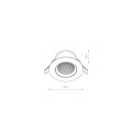 Oczko sufitowe punktowe podtynkowe EGINA 5W 4000K 10547 Nowodvorski Lighting