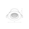 Oczko sufitowe punktowe podtynkowe EGINA 15W 4000K 10556 Nowodvorski Lighting