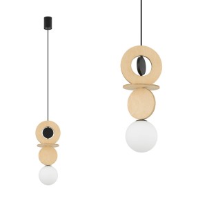 Lampa wisząca DROPS Naturalne drewno 11173 Nowodvorski