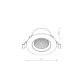 Oczko sufitowe punktowe podtynkowe EGINA 10W 4000K 10554 Nowodvorski Lighting