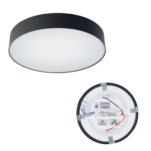 Plafon 18W IP20 ARENA BLACK LED czarny okrągły z wbudowanym modułem LED Nowodvorski Lighting