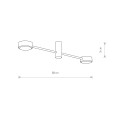 Lampa sufitowa ORBIT czarna z dwoma ramionami Nowodvorski Lighting
