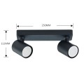 Snow 2 spot czarny b LP-731/2W BK Light Prestige