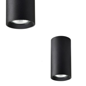 Spot tuba MANACOR czarna 6x17cm GU10 LIGHT PRESTIGE