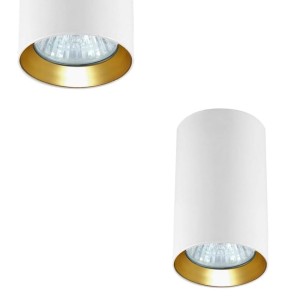 Spot tuba MANACOR biało-złota 6x9cm GU10 LIGHT PRESTIGE