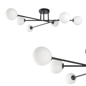 PLAFON  DORADO 6  CZARNY LP-002/6C BK LIGHT PRESTIGE