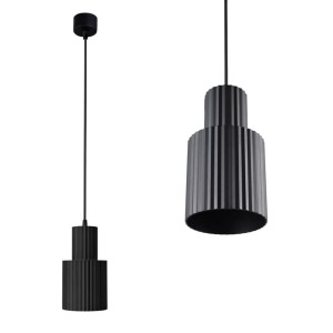 Lampa wisząca Tokio 1 czarna karbowana struktura Light Prestige
