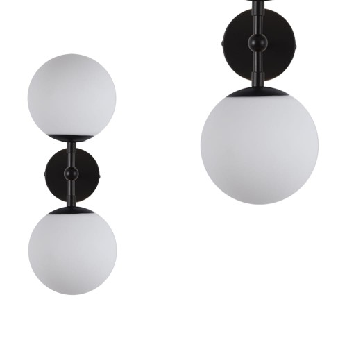 Kinkiet podwójny czarny DORADO LP-002/2W BK Light Prestige