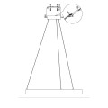 Lampa wisząca śr. 60cm MIDWAY Triangle LP-033/1P S BK Triangle Light Prestige