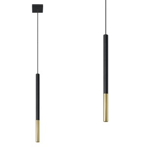 Lampa wisząca MOZAICA 1 czarny/złoto SL.0891 SOLLUX