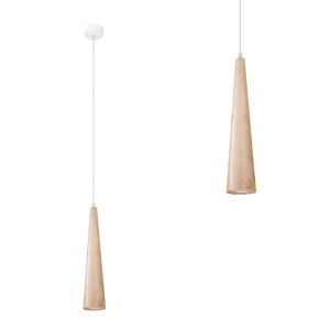 Lampa wisząca SULA 1 naturalne drewno GU10 IP20 SL.1100 SOLLUX
